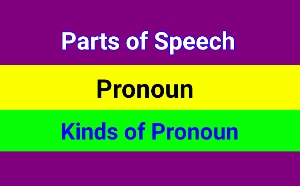 Parts of Speech - Pronoun and kinds of pronoun