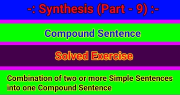 Synthesis of Sentences – Compound Sentence