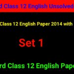UP Board Class 12 English Paper 2014 With Solution Set 1